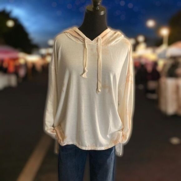 Found LA NWT Rose-Taupe Tie Dye Hoodie, oversized small - Picture 8 of 8